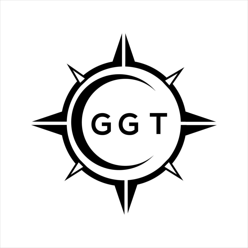 ggt resumen tecnología circulo ajuste logo diseño en blanco antecedentes. ggt creativo iniciales letra logo. vector