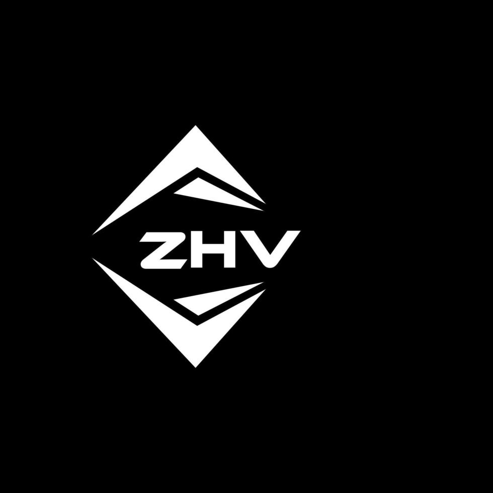 ZHV abstract technology logo design on Black background. ZHV creative initials letter logo concept. vector