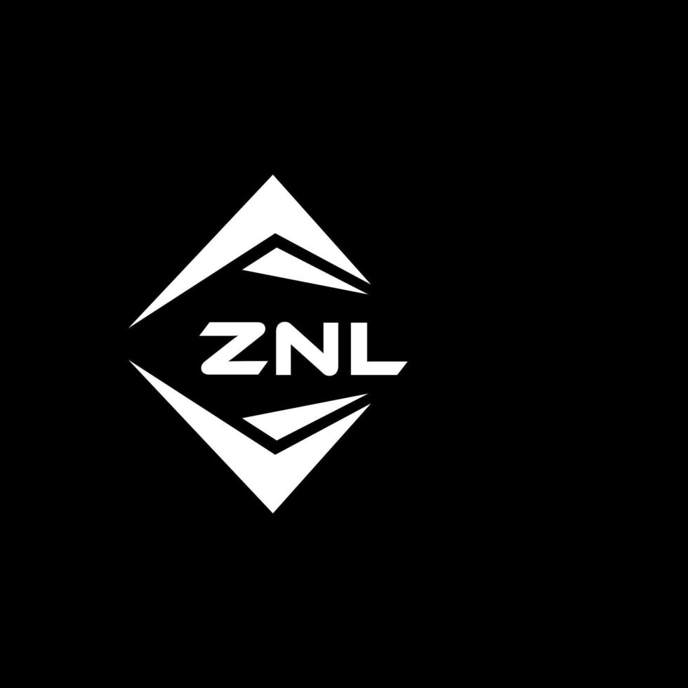 znl resumen tecnología logo diseño en negro antecedentes. znl creativo iniciales letra logo concepto. vector