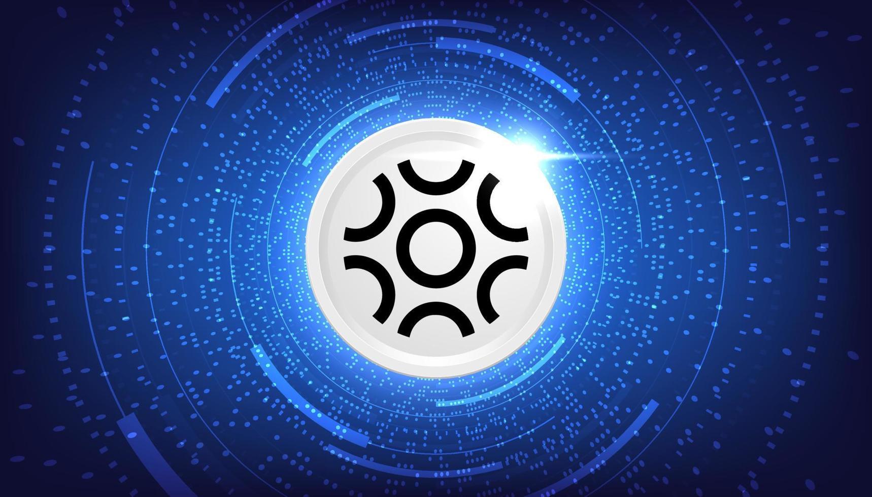 Braintrust BTRST coin cryptocurrency concept banner background. vector
