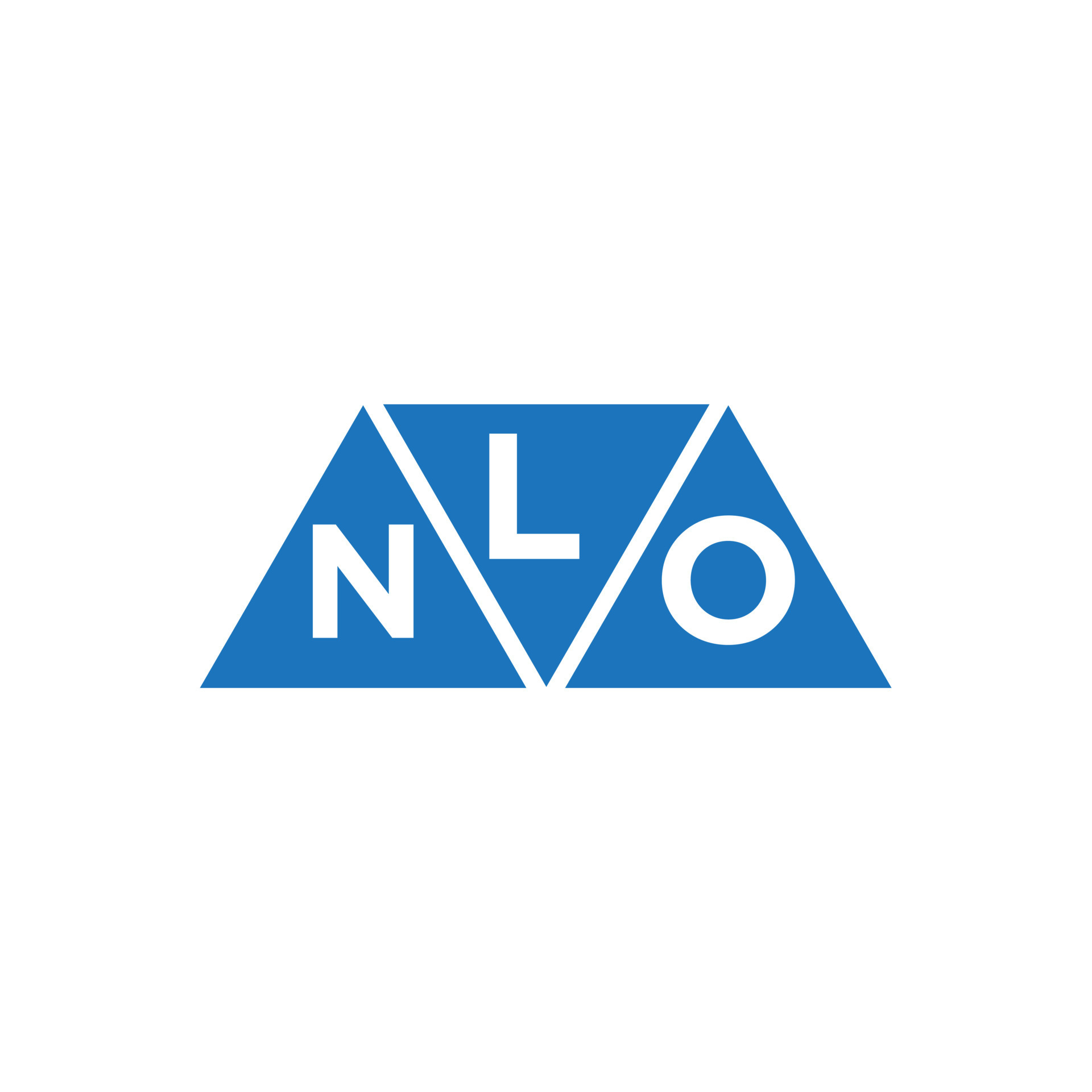 LNO abstract initial logo design on white background. LNO creative ...