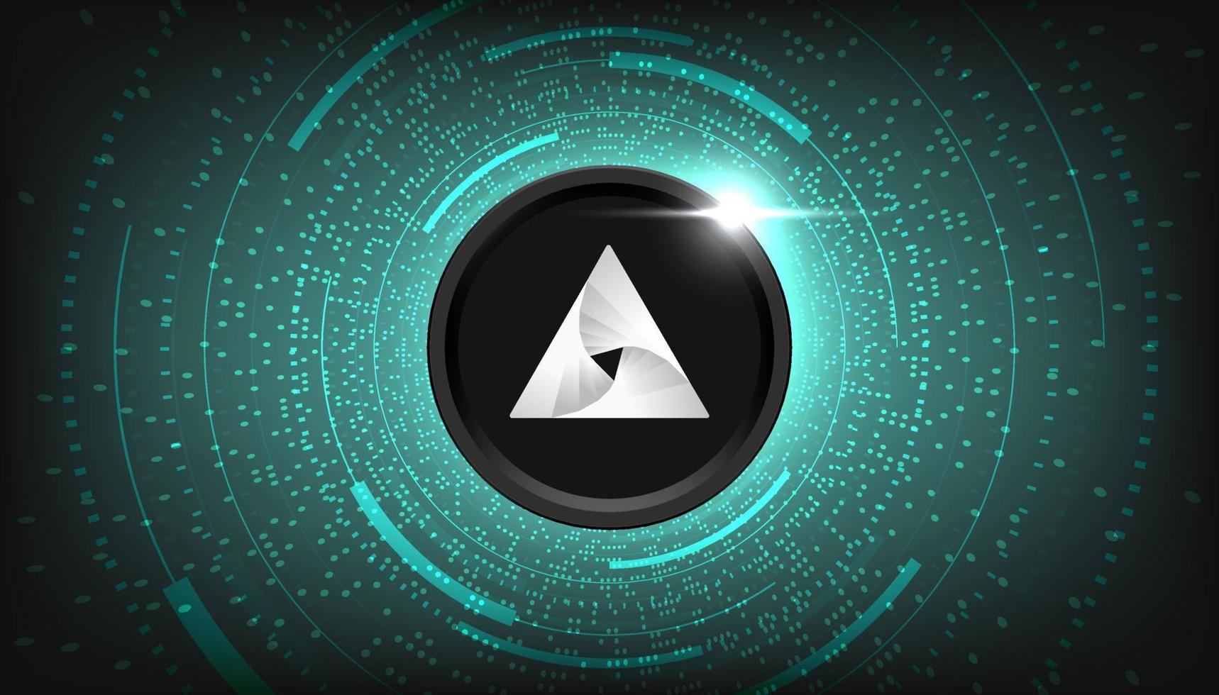 API3 coin cryptocurrency concept banner background. vector