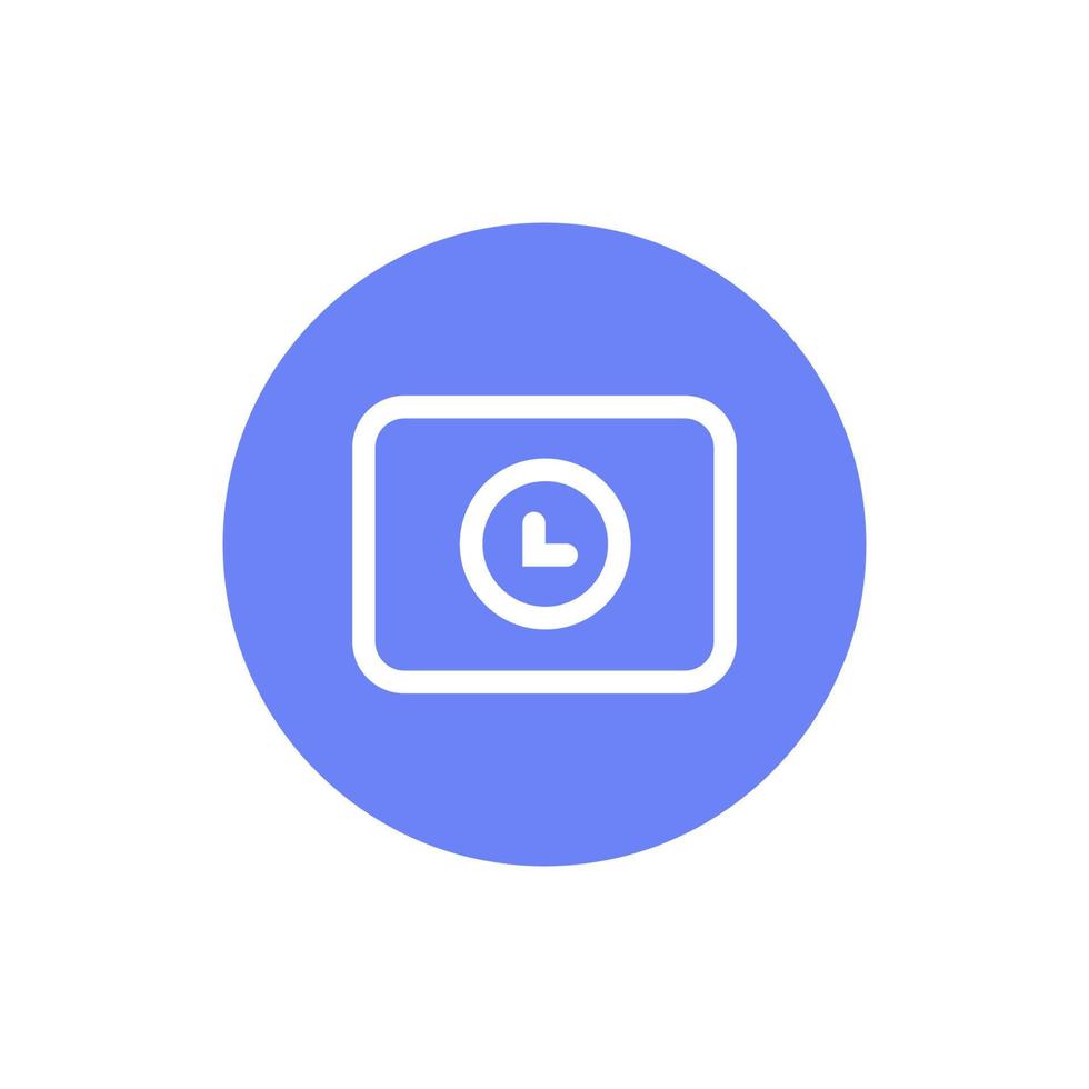 Time icon isolated on white background. vector