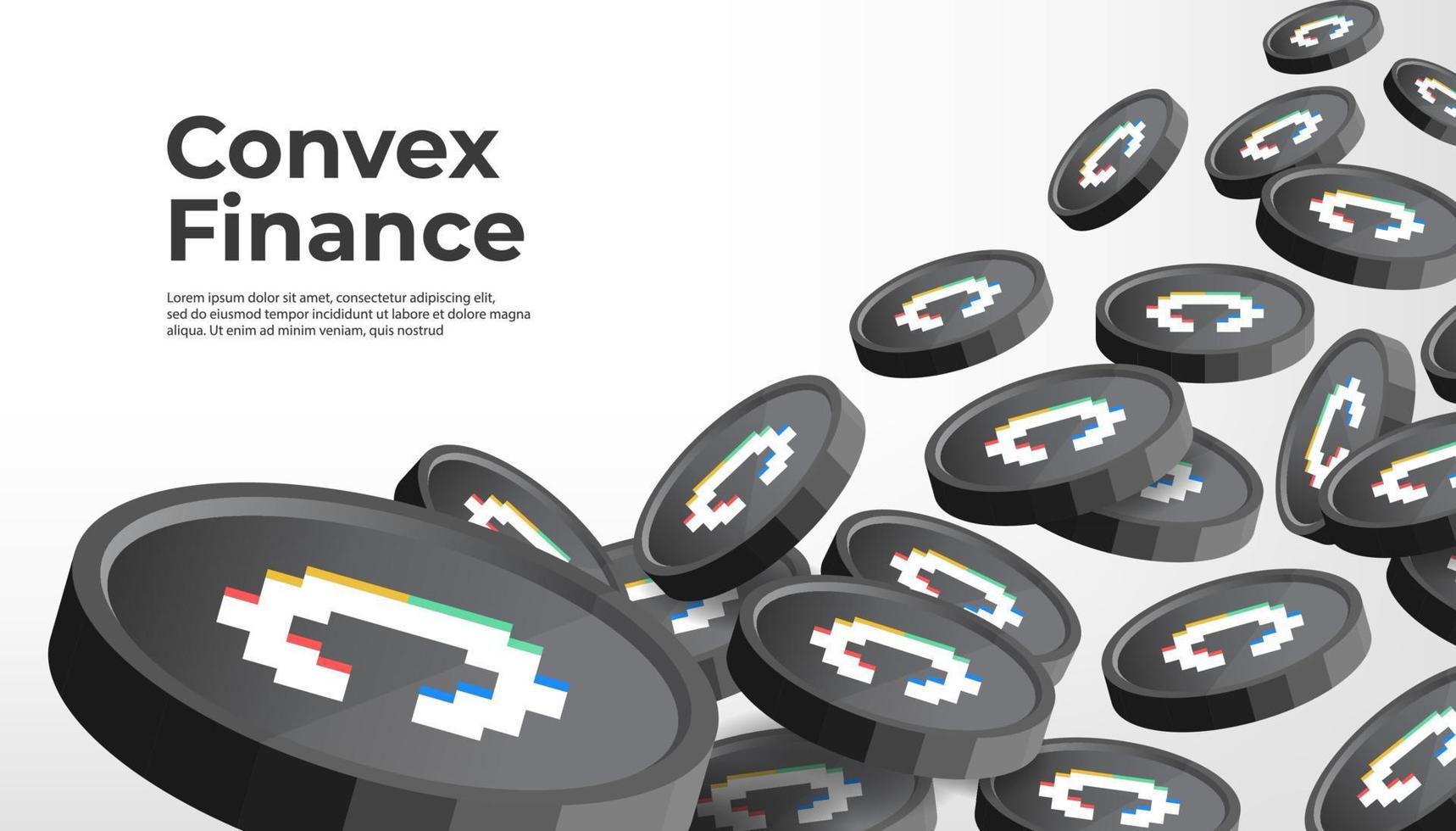 Convex Finance CVX cryptocurrency concept banner background. vector