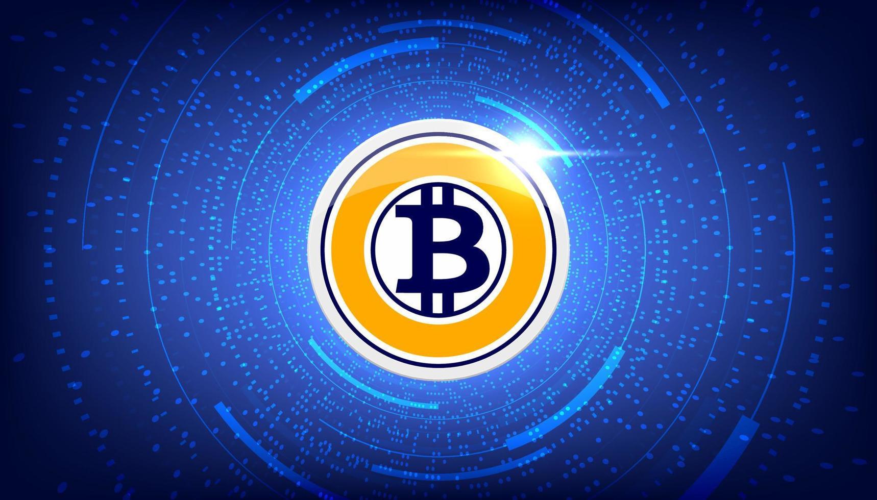 Bitcoin Gold BTG cryptocurrency concept banner background. vector