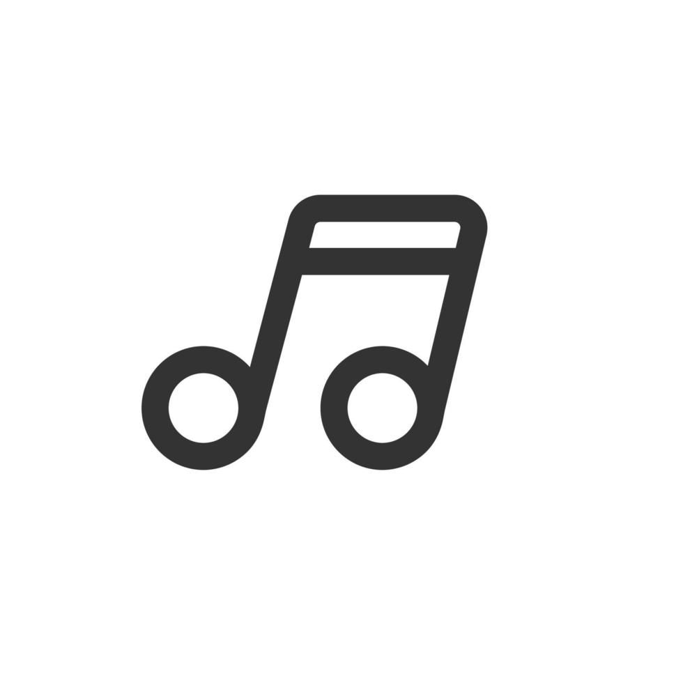 Music note line icon, Outline style sign, linear style pictogram isolated on white background. vector