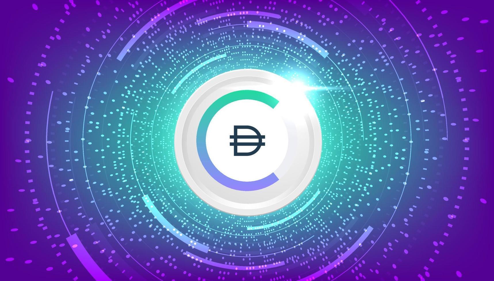 Compound Dai CDAI coin cryptocurrency concept banner background. vector