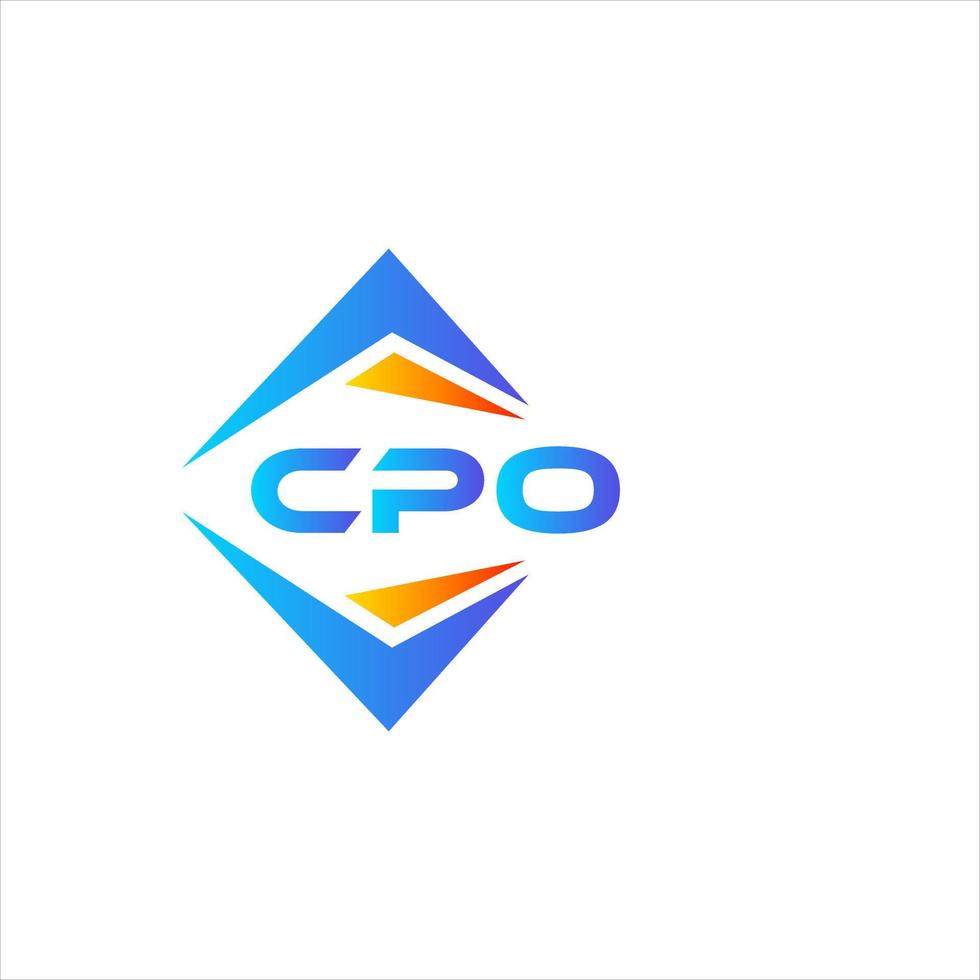 cpo resumen tecnología logo diseño en blanco antecedentes. cpo creativo iniciales letra logo concepto. vector