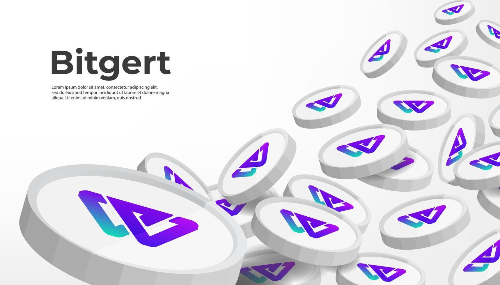 Bitgert BRISE cryptocurrency concept banner background. vector