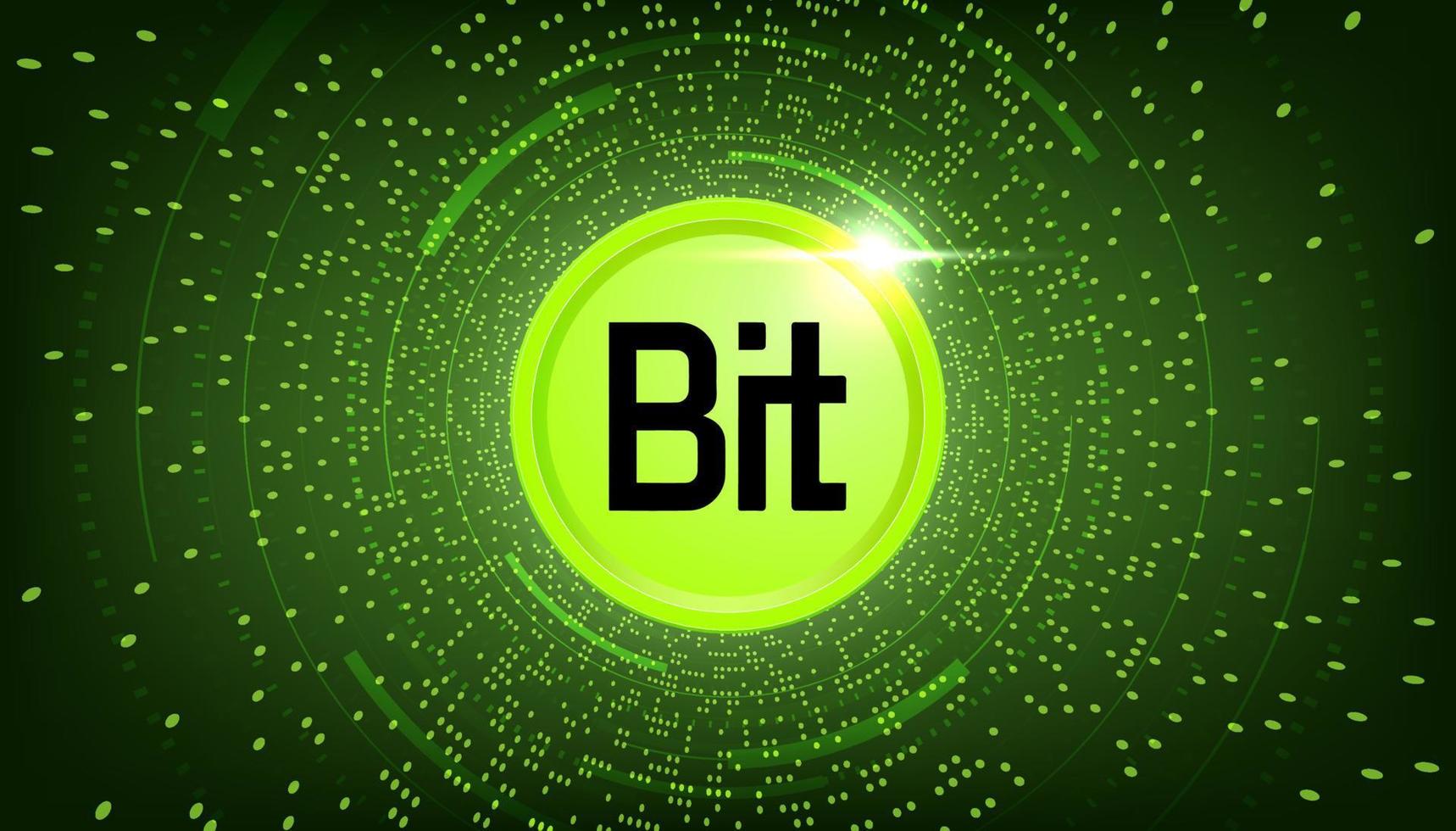 BitDAO BIT coin cryptocurrency concept banner background. vector