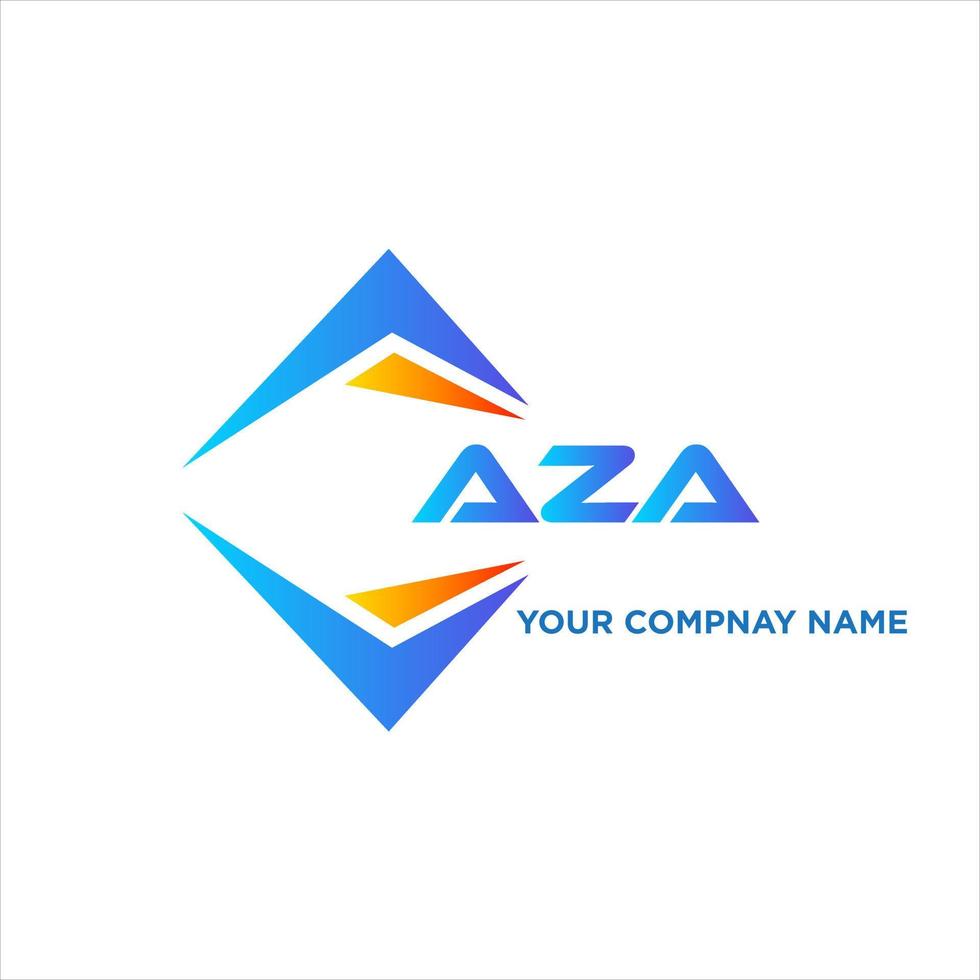 AZA abstract technology logo design on white background. AZA creative initials letter logo concept. vector