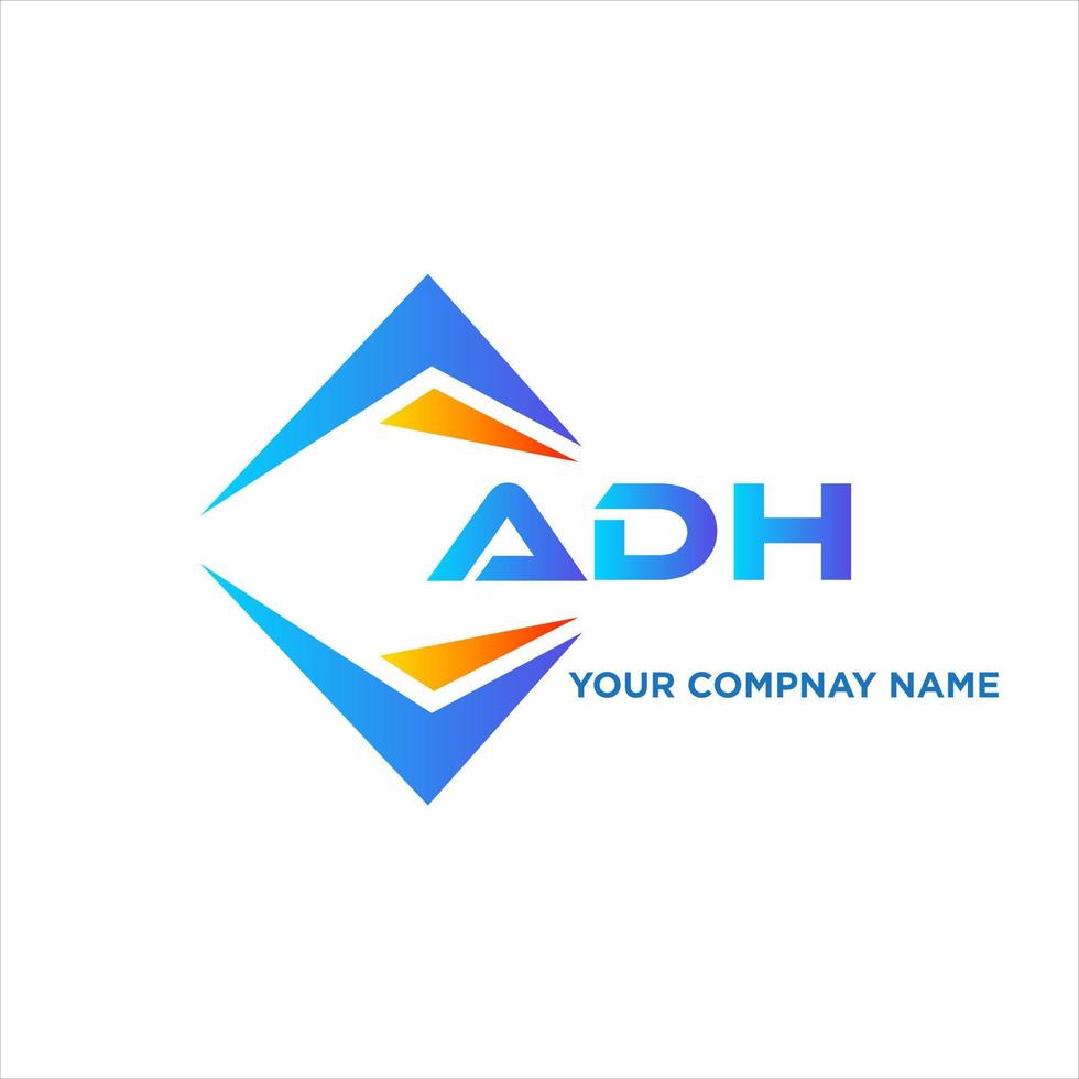 ADH abstract technology logo design on white background. ADH creative initials letter logo concept. vector