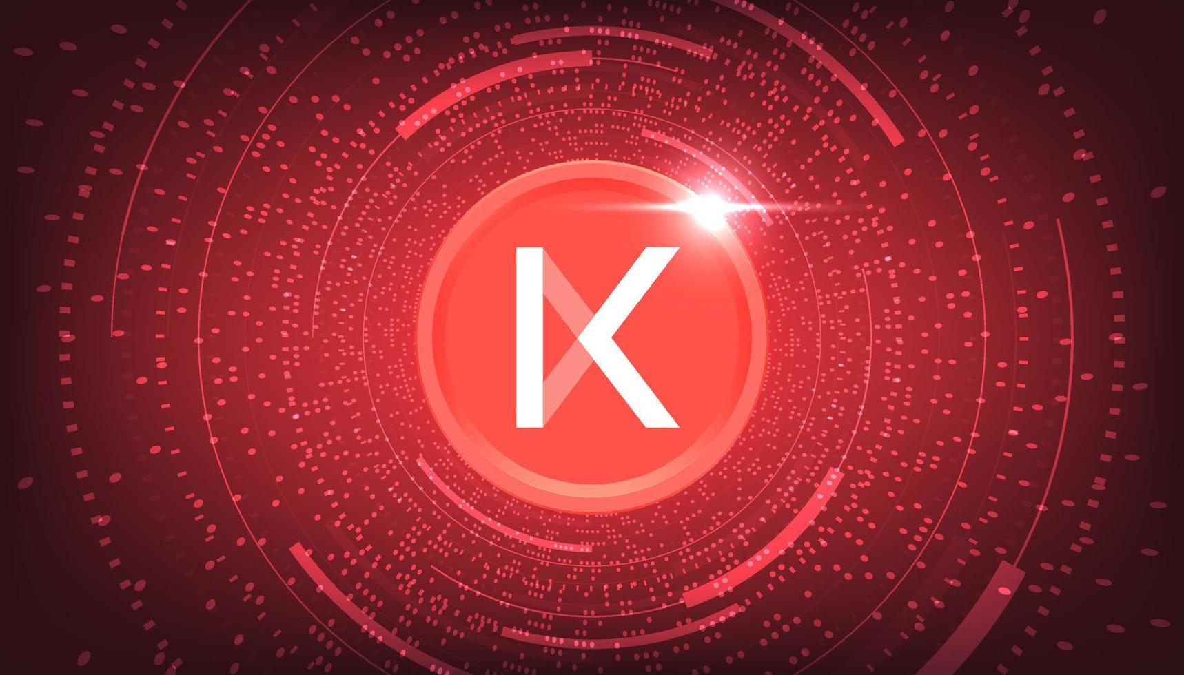 KAVA coin cryptocurrency concept banner background. vector