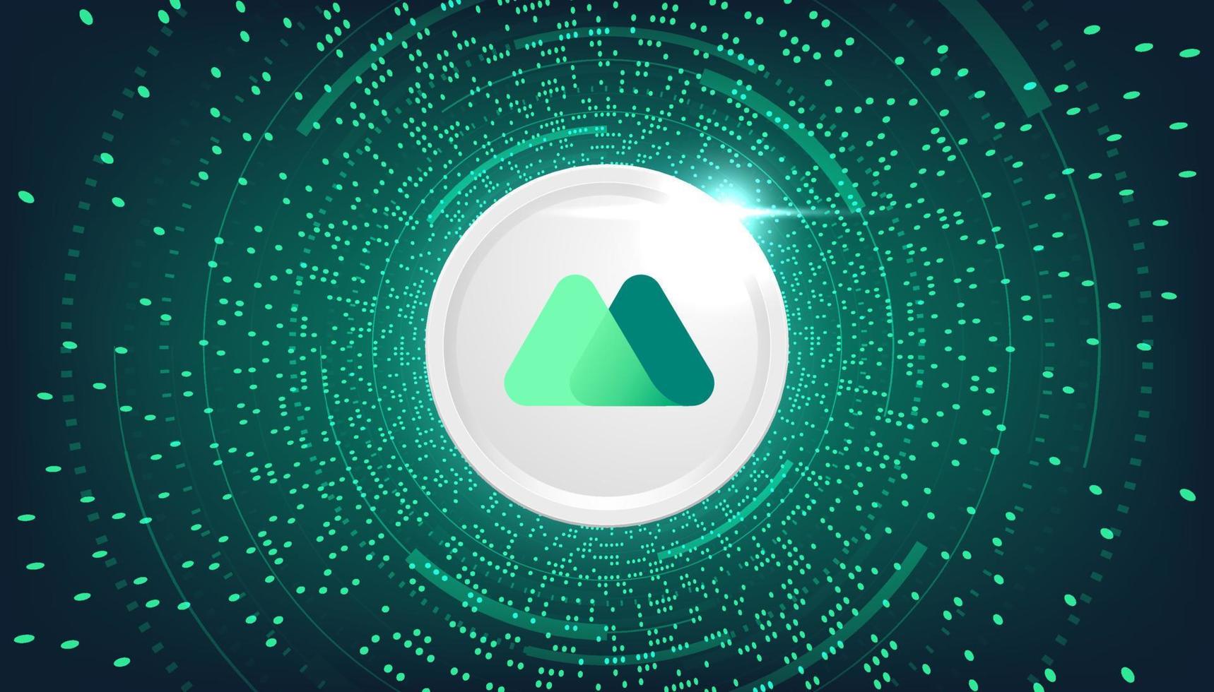 MX Token MX coin cryptocurrency concept banner background. vector