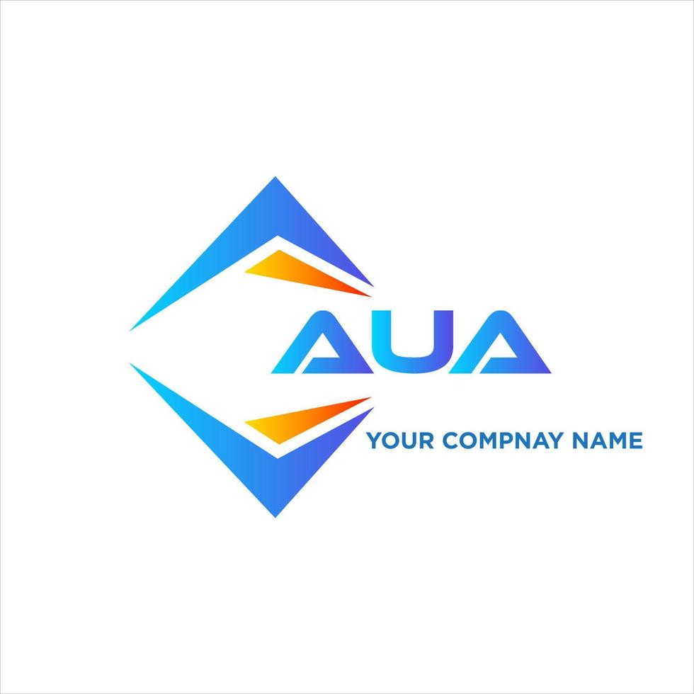 AUA abstract technology logo design on white background. AUA creative initials letter logo concept. vector
