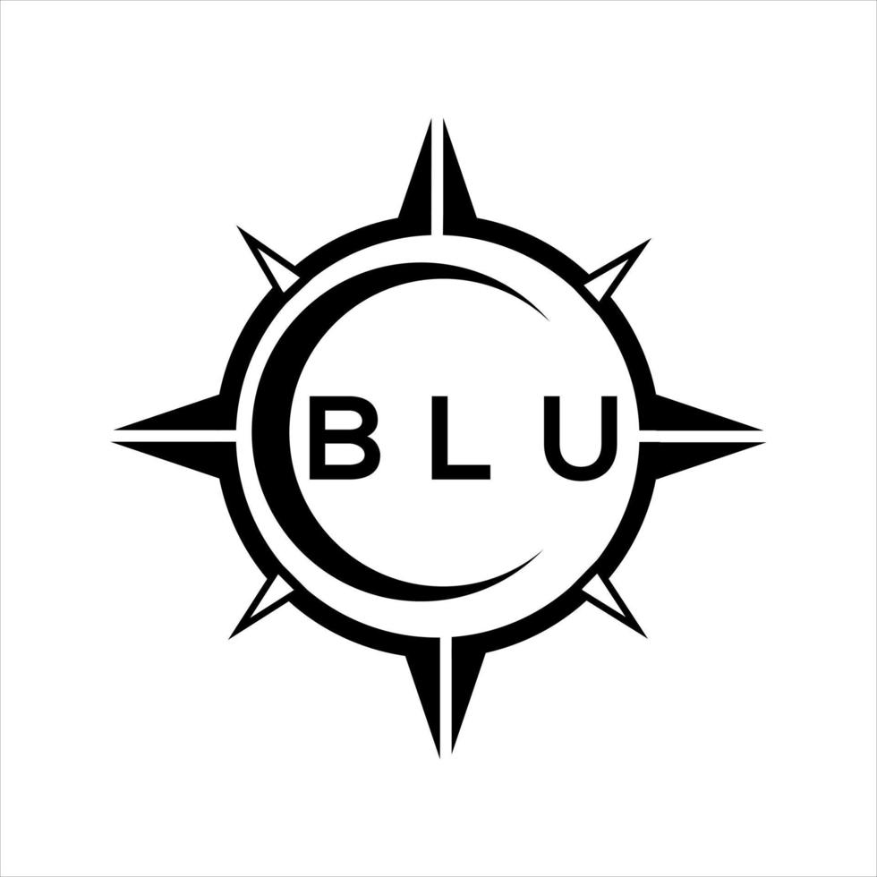 blu resumen tecnología circulo ajuste logo diseño en blanco antecedentes. blu creativo iniciales letra logo. vector