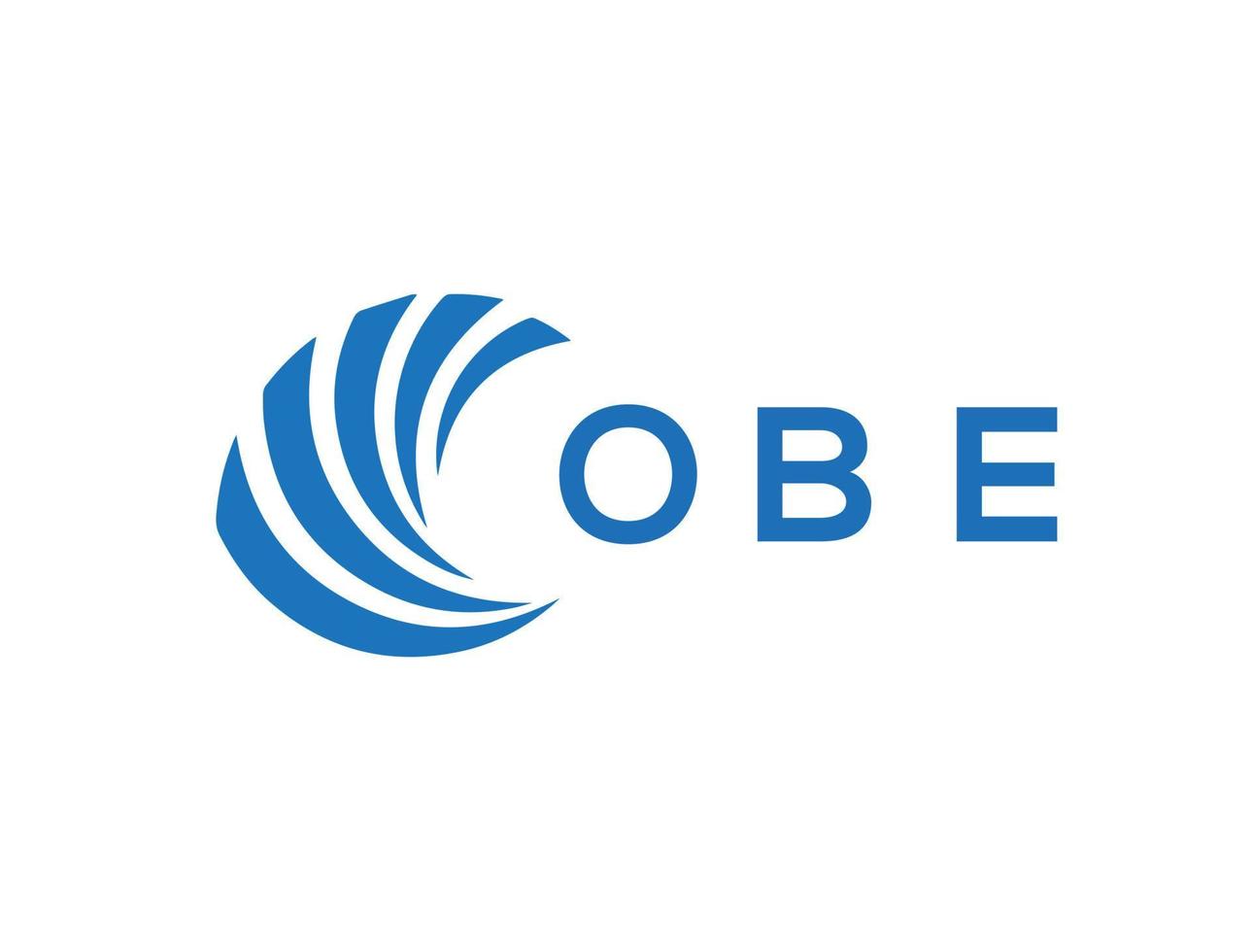 OBE creative circle letter logo concept. OBE letter design.OBE letter logo design on white background. OBE creative circle letter logo concept. OBE letter design. vector