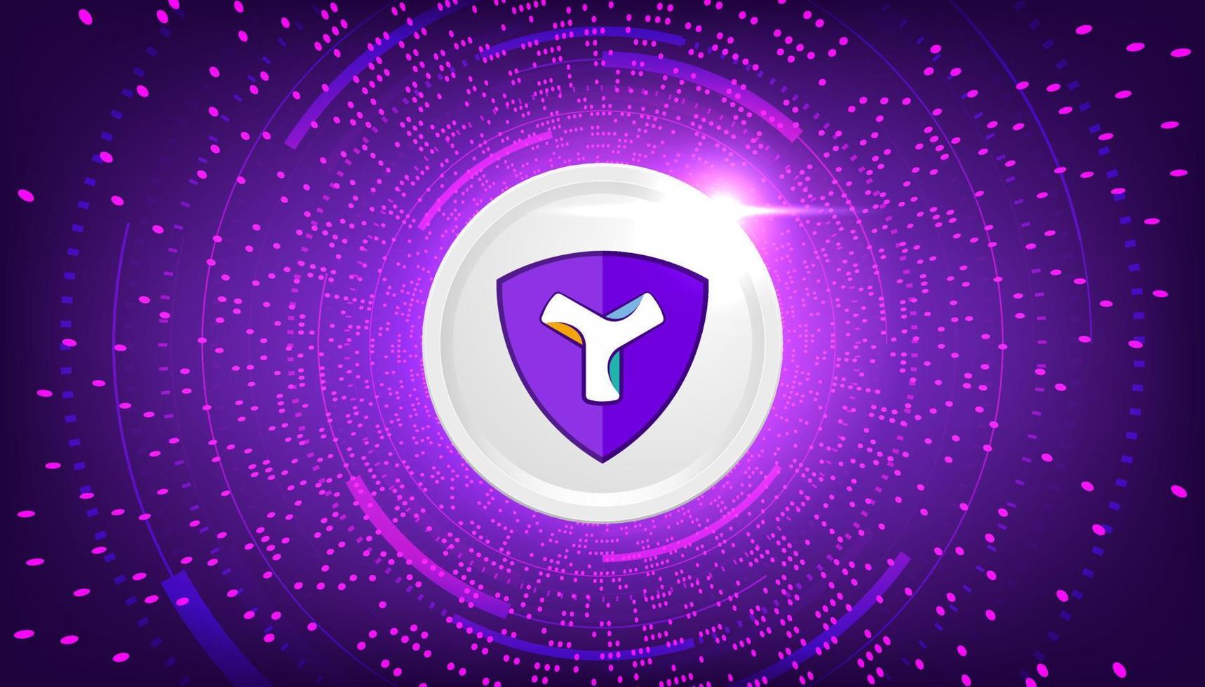 Symbol XYM coin cryptocurrency concept banner background. vector