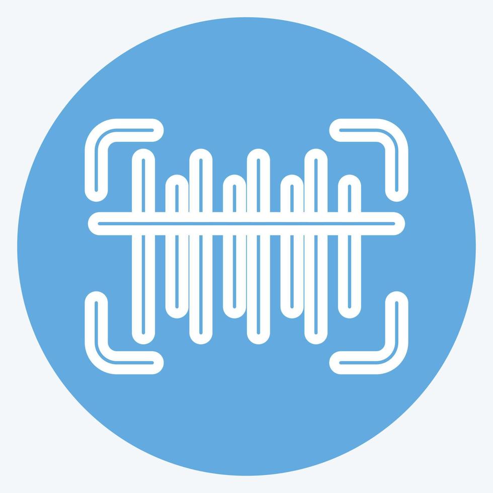 Icon Barcode Scan. related to Contactless symbol. Blue Eyes Style. simple design editable. simple illustration vector