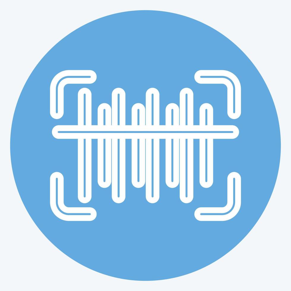 Icon Barcode Scan. related to Contactless symbol. Blue Eyes Style. simple design editable. simple illustration vector