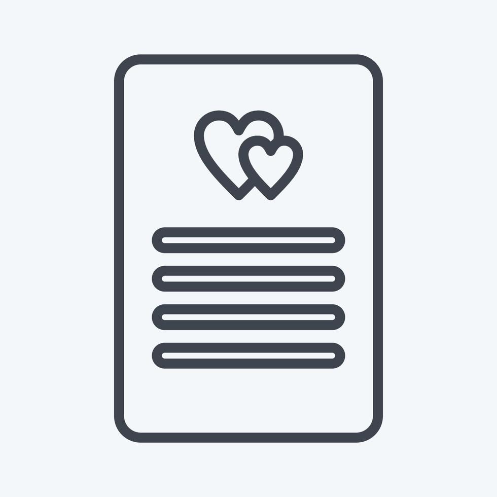 Icon Wishlist. related to Contactless symbol. Line Style. simple design editable. simple illustration vector