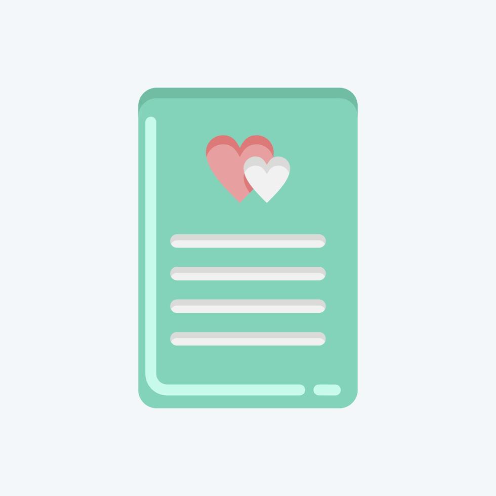 Icon Wishlist. related to Contactless symbol. Flat Style. simple design editable. simple illustration vector
