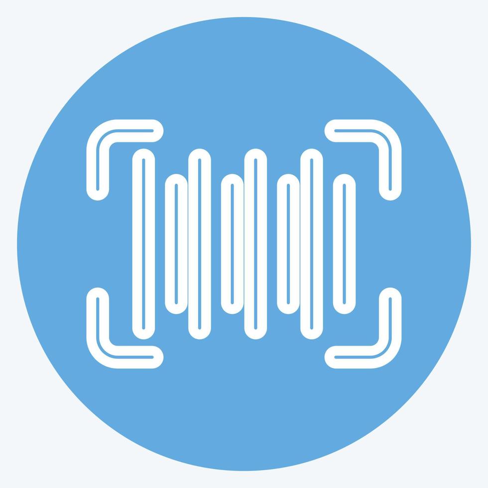 Icon Barcode. related to Contactless symbol. Blue Eyes Style. simple design editable. simple illustration vector