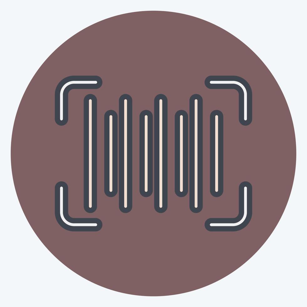 Icon Barcode. related to Contactless symbol. Color Mate Style. simple design editable. simple illustration vector