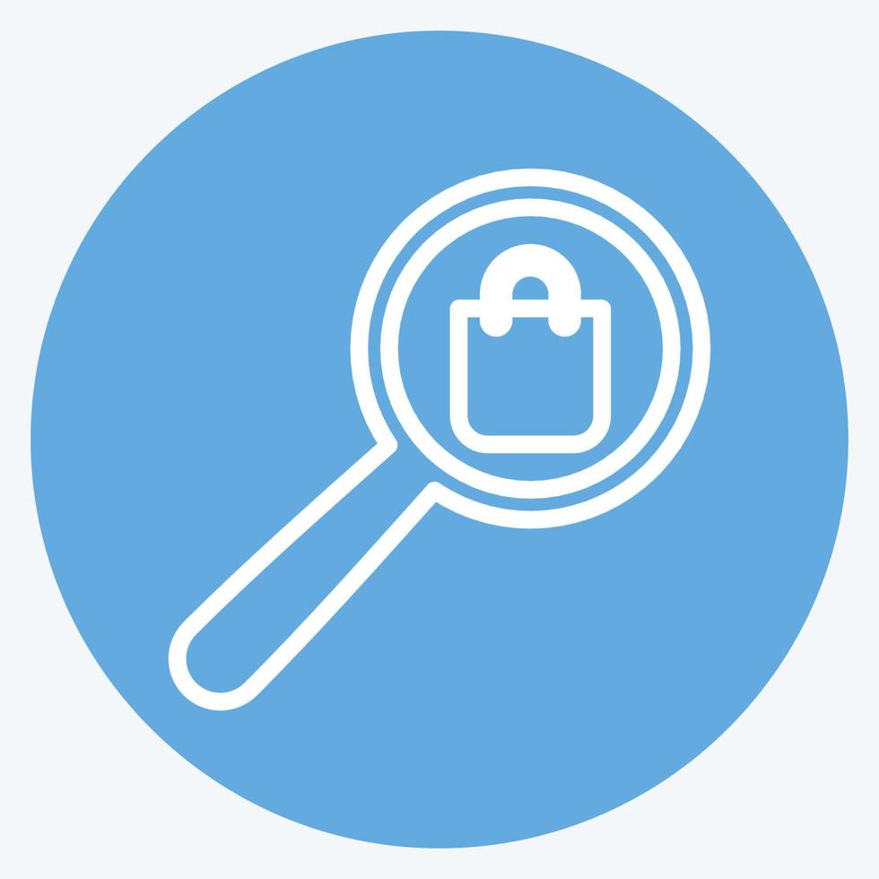 Icon Product Search. related to Contactless symbol. Blue Eyes Style. simple design editable. simple illustration vector