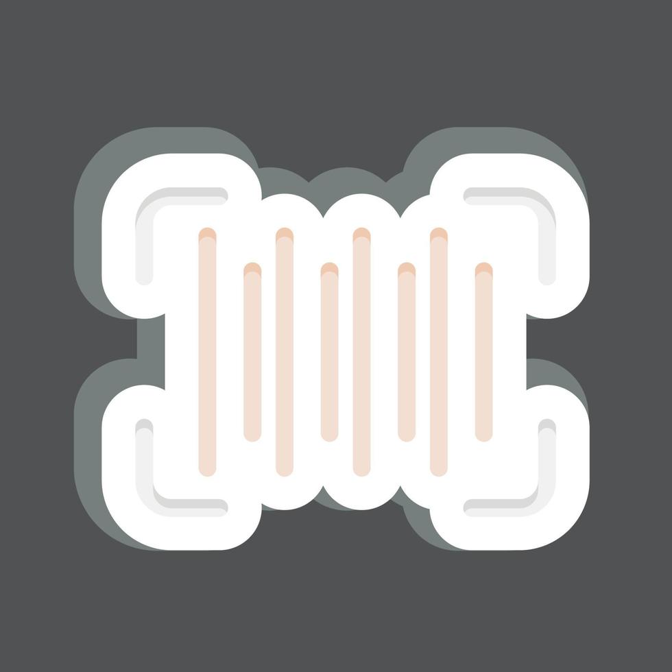 Sticker Barcode. related to Contactless symbol. simple design editable. simple illustration vector
