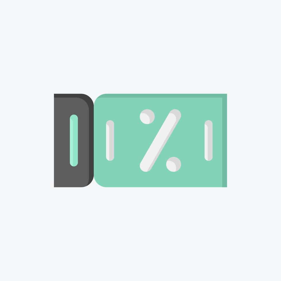 Icon Discount Coupon. related to Contactless symbol. Flat Style. simple design editable. simple illustration vector