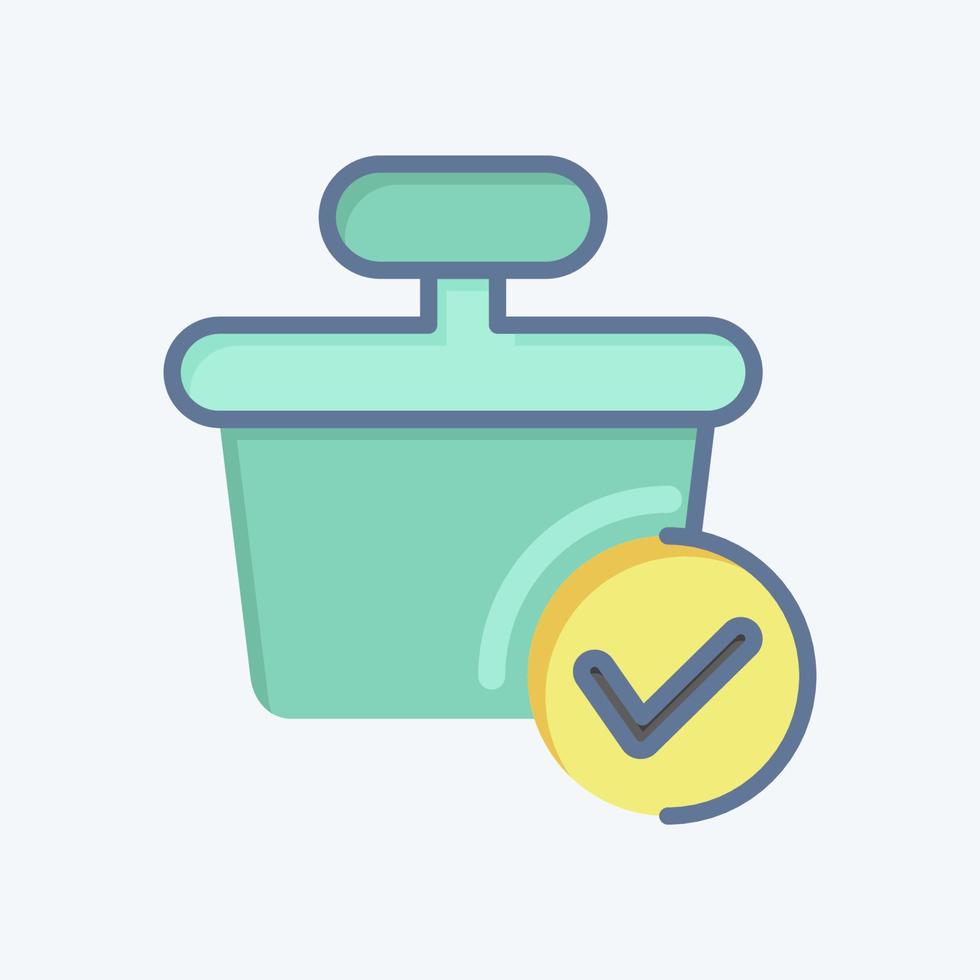 Icon Verification. related to Contactless symbol. Doodle Style. simple design editable. simple illustration vector