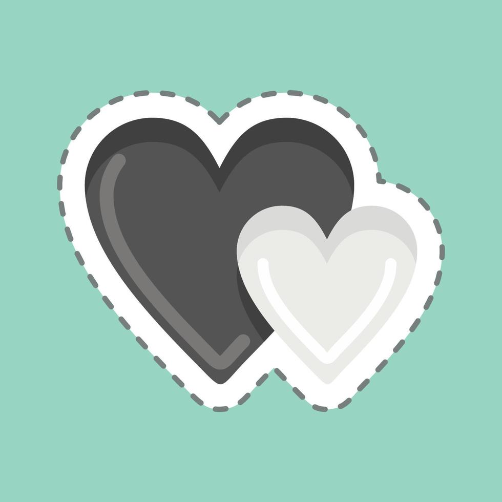 Sticker line cut Favorite. related to Contactless symbol. simple design editable. simple illustration vector