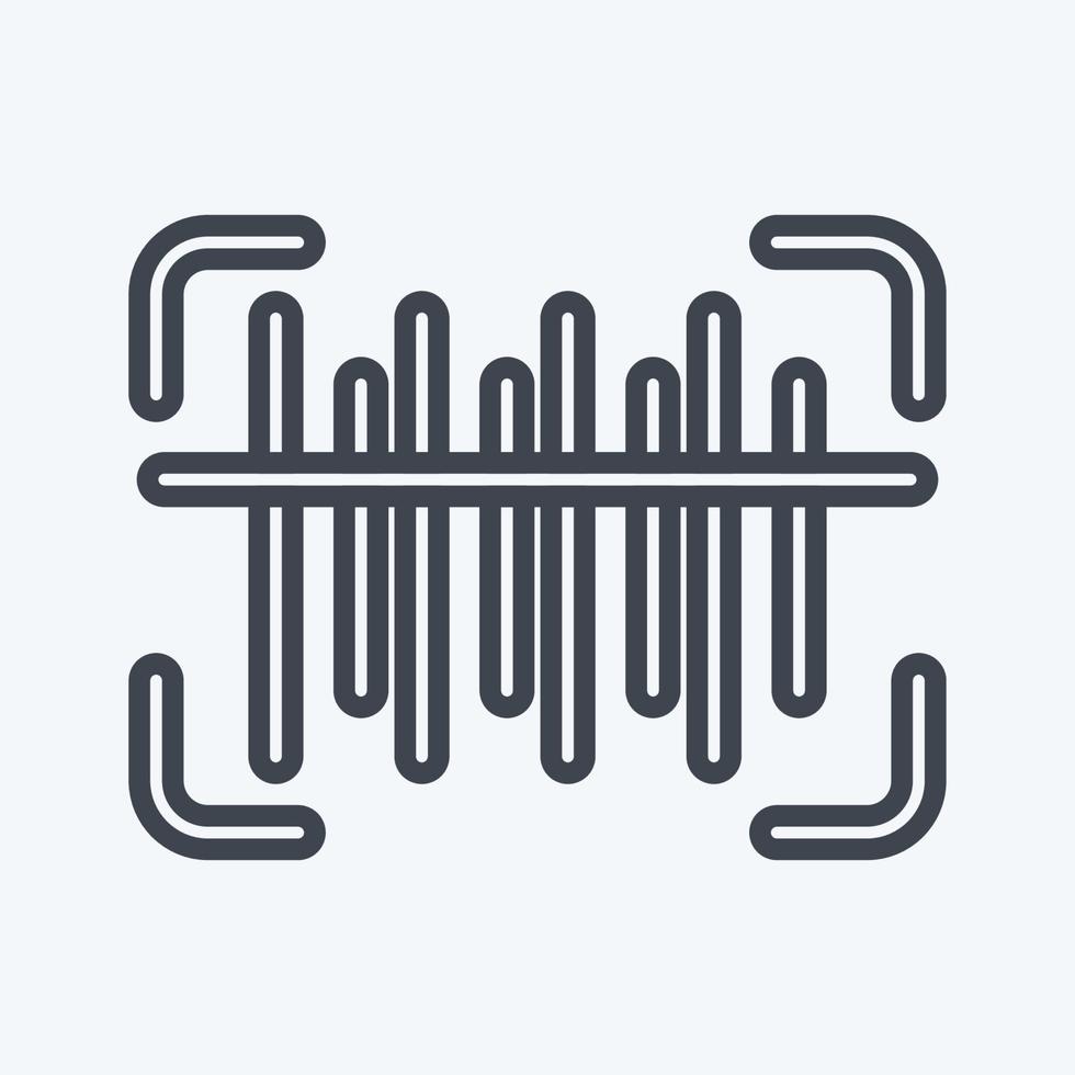 Icon Barcode Scan. related to Contactless symbol. Line Style. simple design editable. simple illustration vector