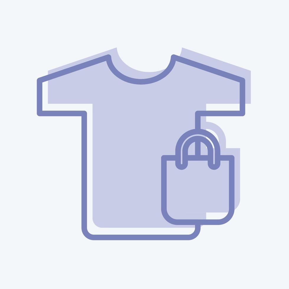 Icon Merchandise. related to Contactless symbol. Two Tone Style. simple design editable. simple illustration vector