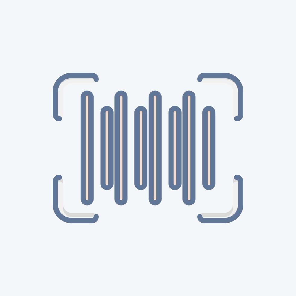 Icon Barcode. related to Contactless symbol. Doodle Style. simple design editable. simple illustration vector