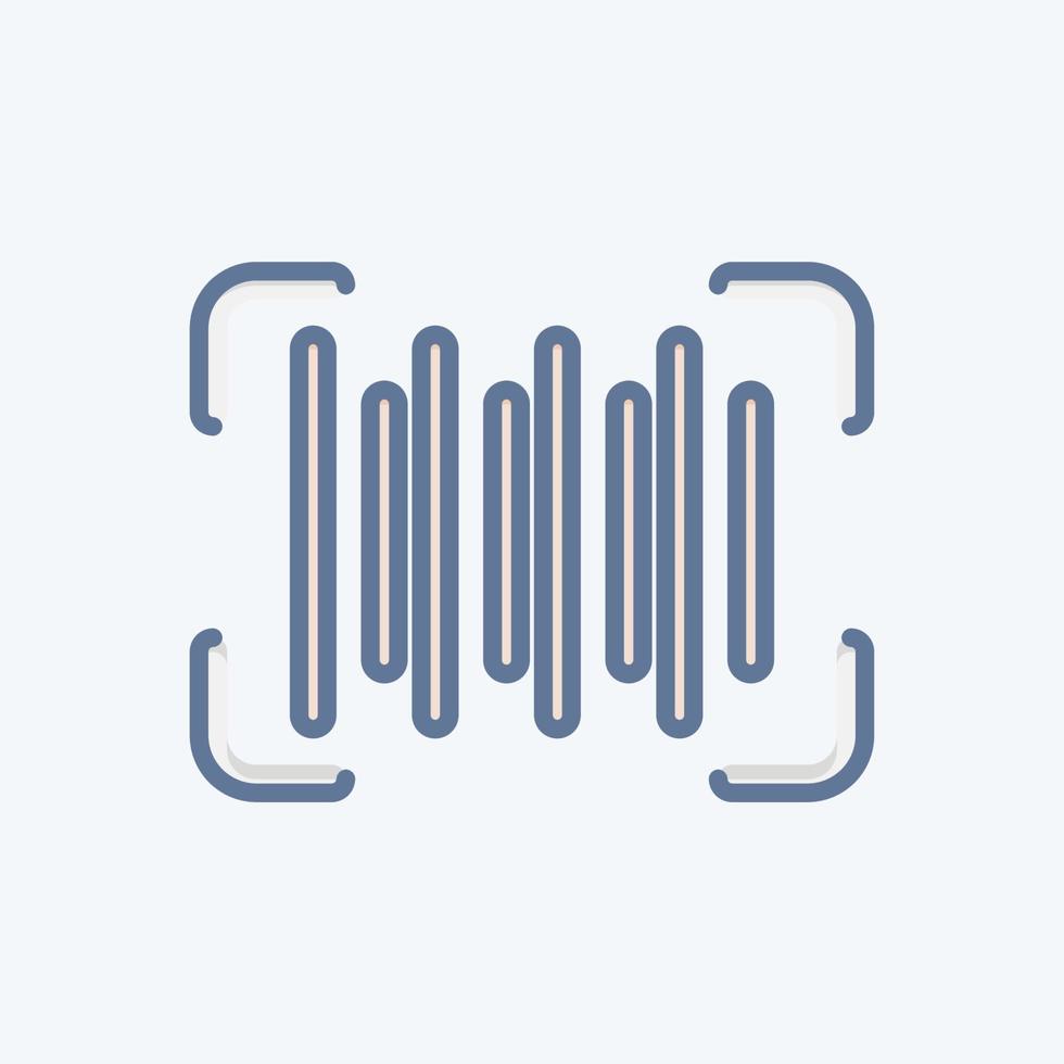 Icon Barcode. related to Contactless symbol. Doodle Style. simple design editable. simple illustration vector