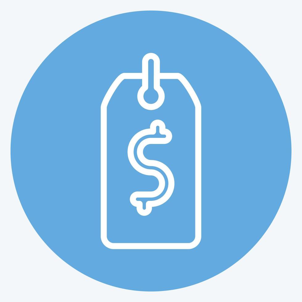 Icon Price Tag. related to Contactless symbol. Blue Eyes Style. simple design editable. simple illustration vector