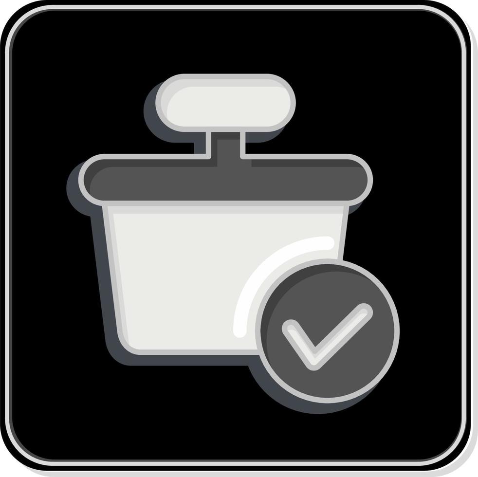 Icon Verification. related to Contactless symbol. Glossy Style. simple design editable. simple illustration vector