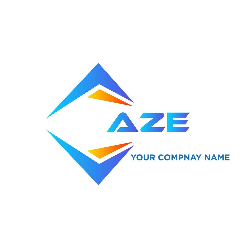 AZE abstract technology logo design on white background. AZE creative initials letter logo concept. vector