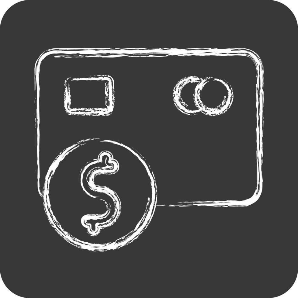 Icon Payment Options. related to Contactless symbol. Chalk Style. simple design editable. simple illustration vector