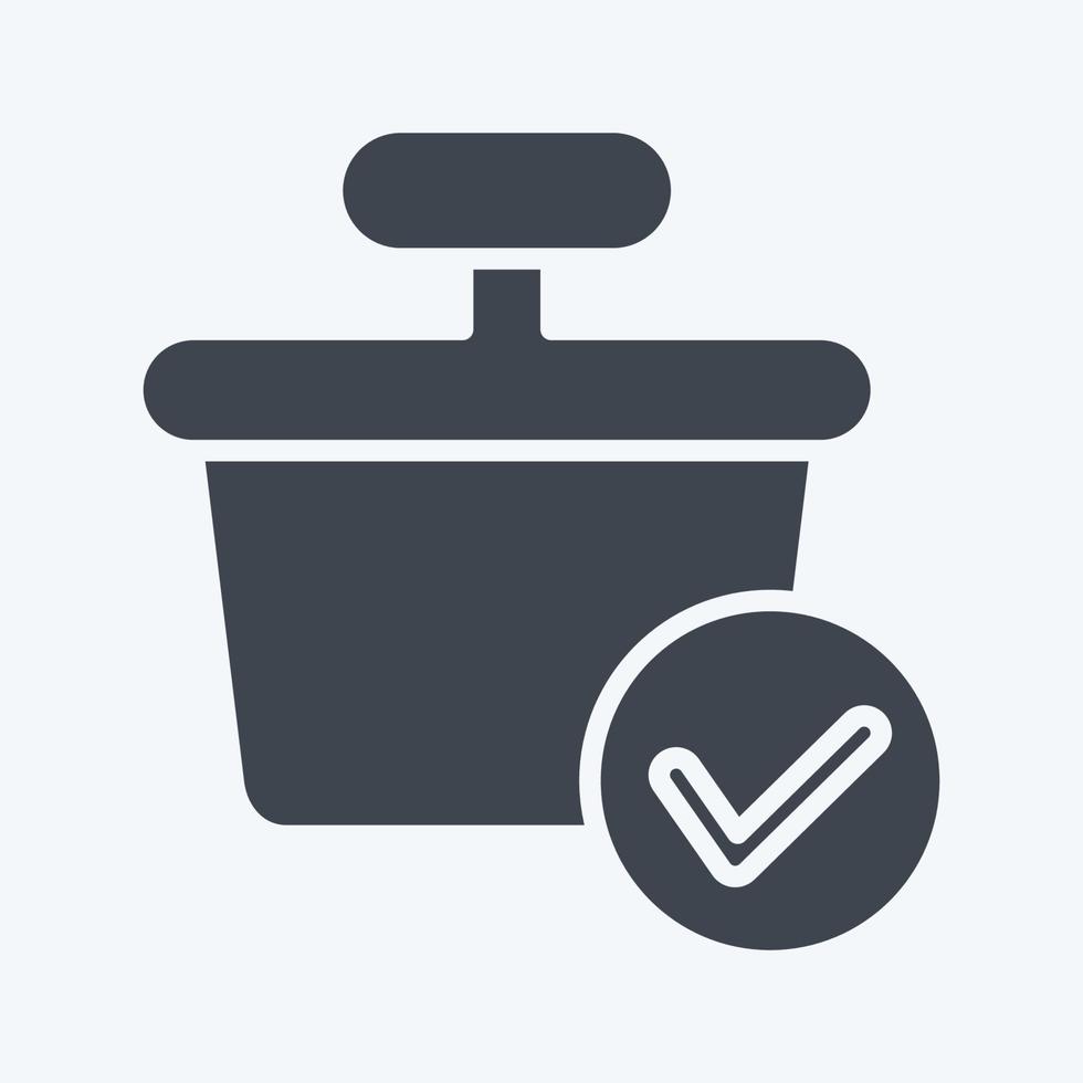 Icon Verification. related to Contactless symbol. glyph style. simple design editable. simple illustration vector