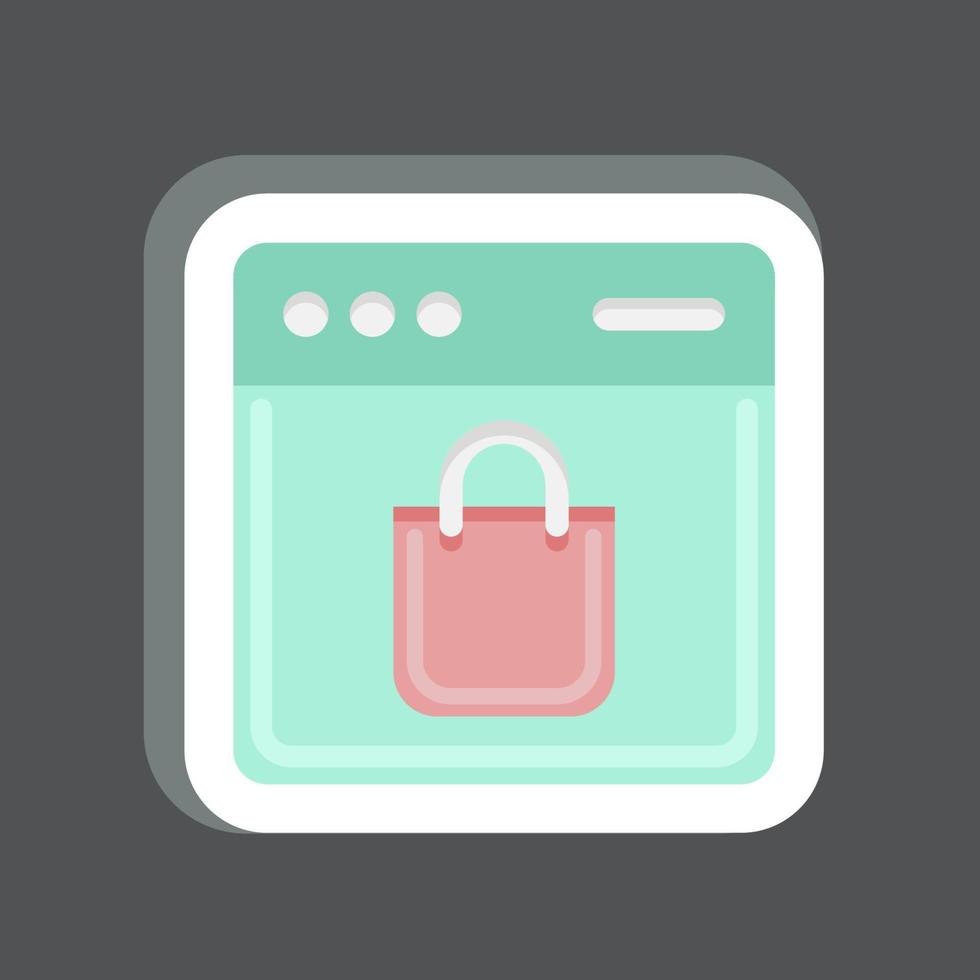Sticker Website. related to Contactless symbol. simple design editable. simple illustration vector