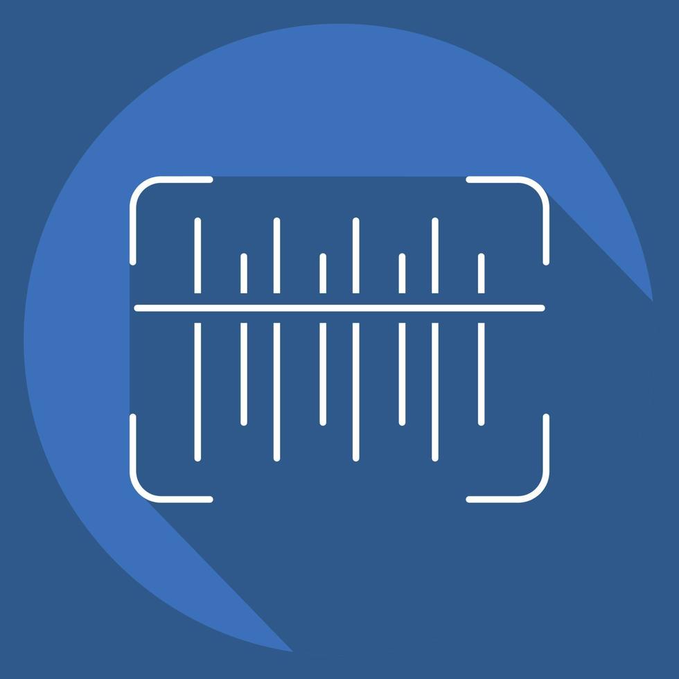 Icon Barcode Scan. related to Contactless symbol. Long Shadow Style. simple design editable. simple illustration vector