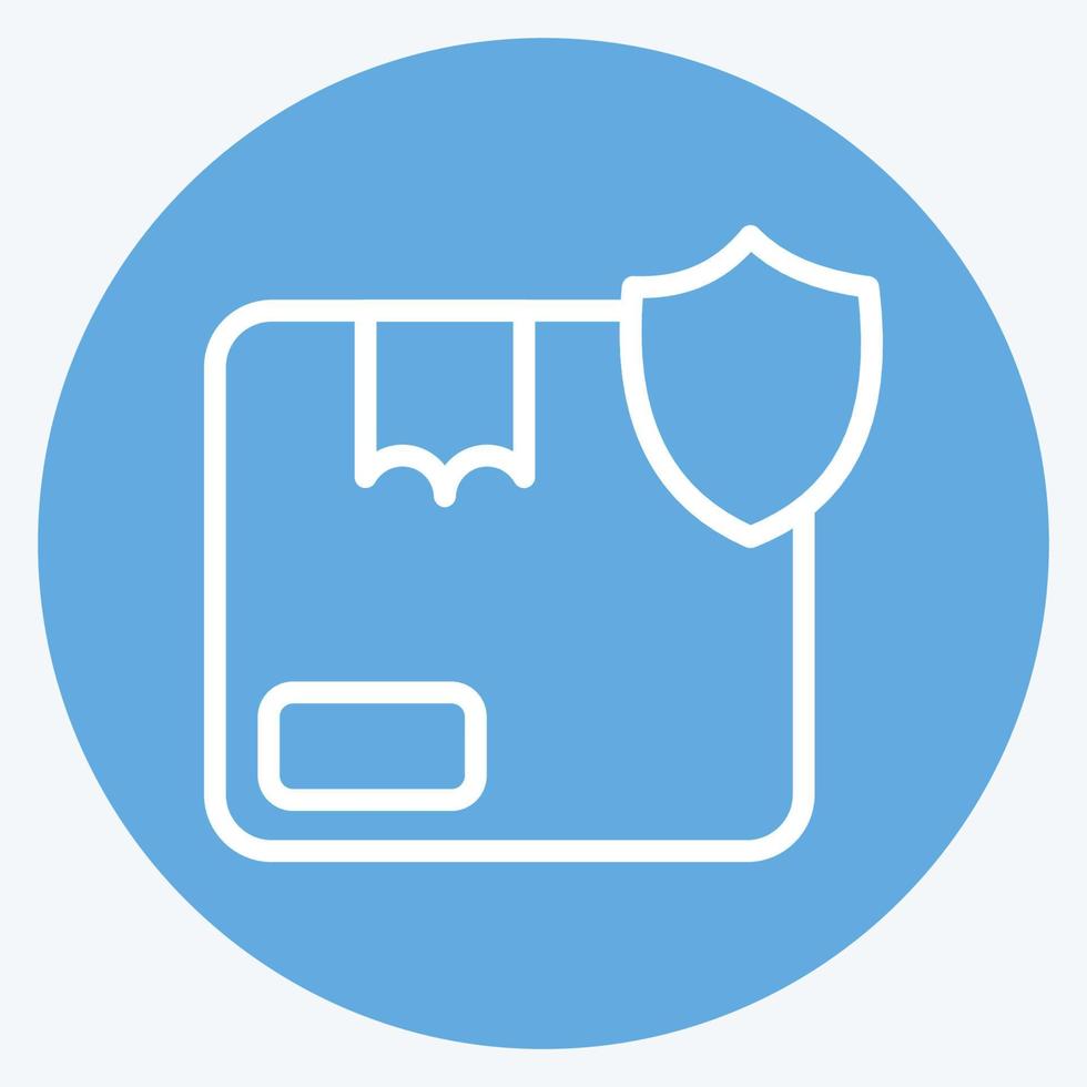 Icon Order Protection. related to Contactless symbol. Blue Eyes Style. simple design editable. simple illustration vector