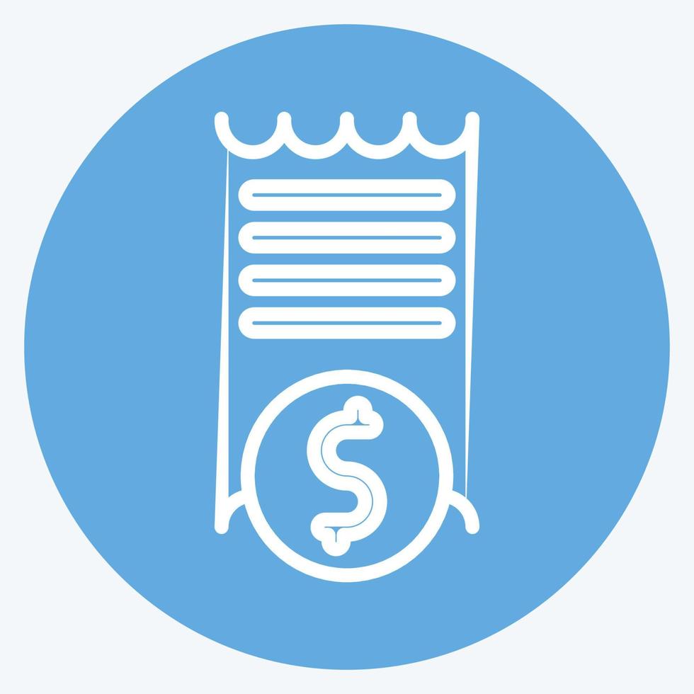 Icon Invoice. related to Contactless symbol. Blue Eyes Style. simple design editable. simple illustration vector