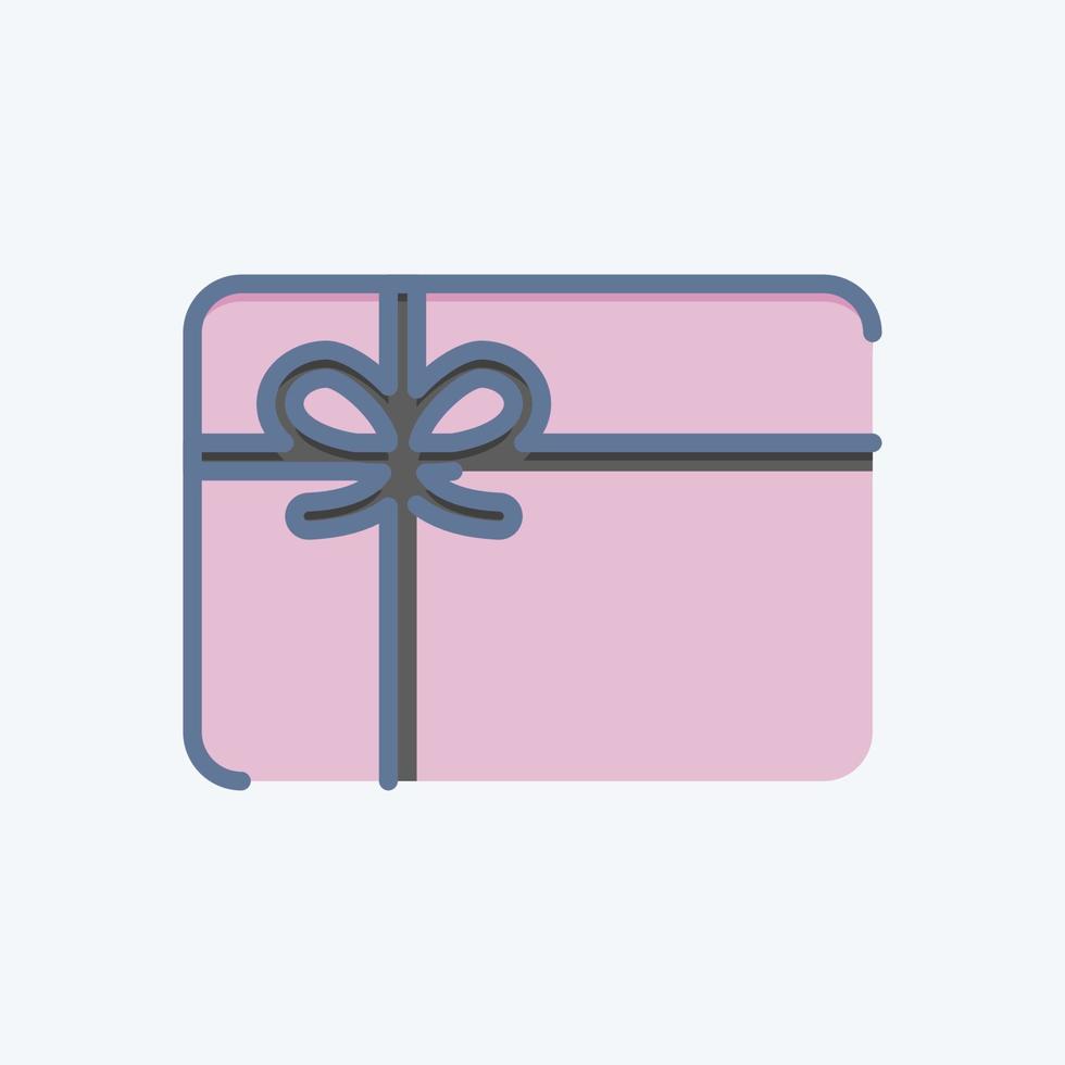 Icon Gift Card. related to Contactless symbol. Doodle Style. simple design editable. simple illustration vector