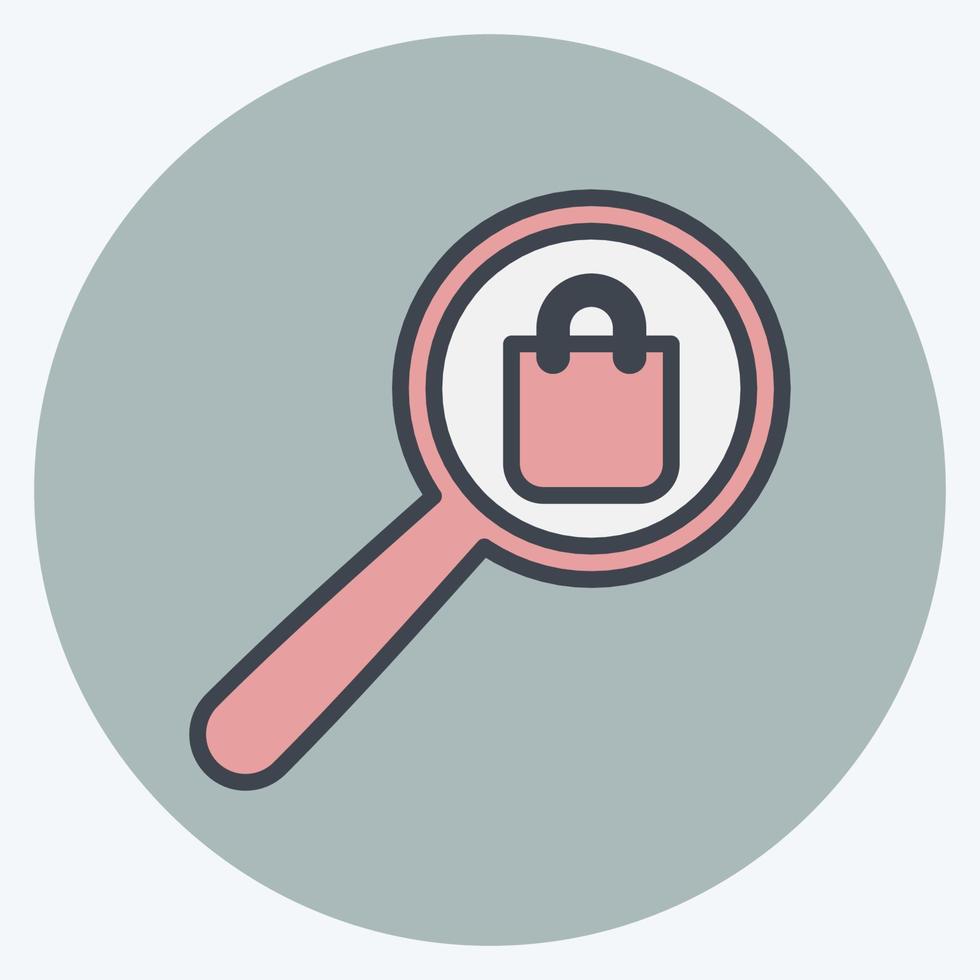 Icon Product Search. related to Contactless symbol. Color Mate Style. simple design editable. simple illustration vector