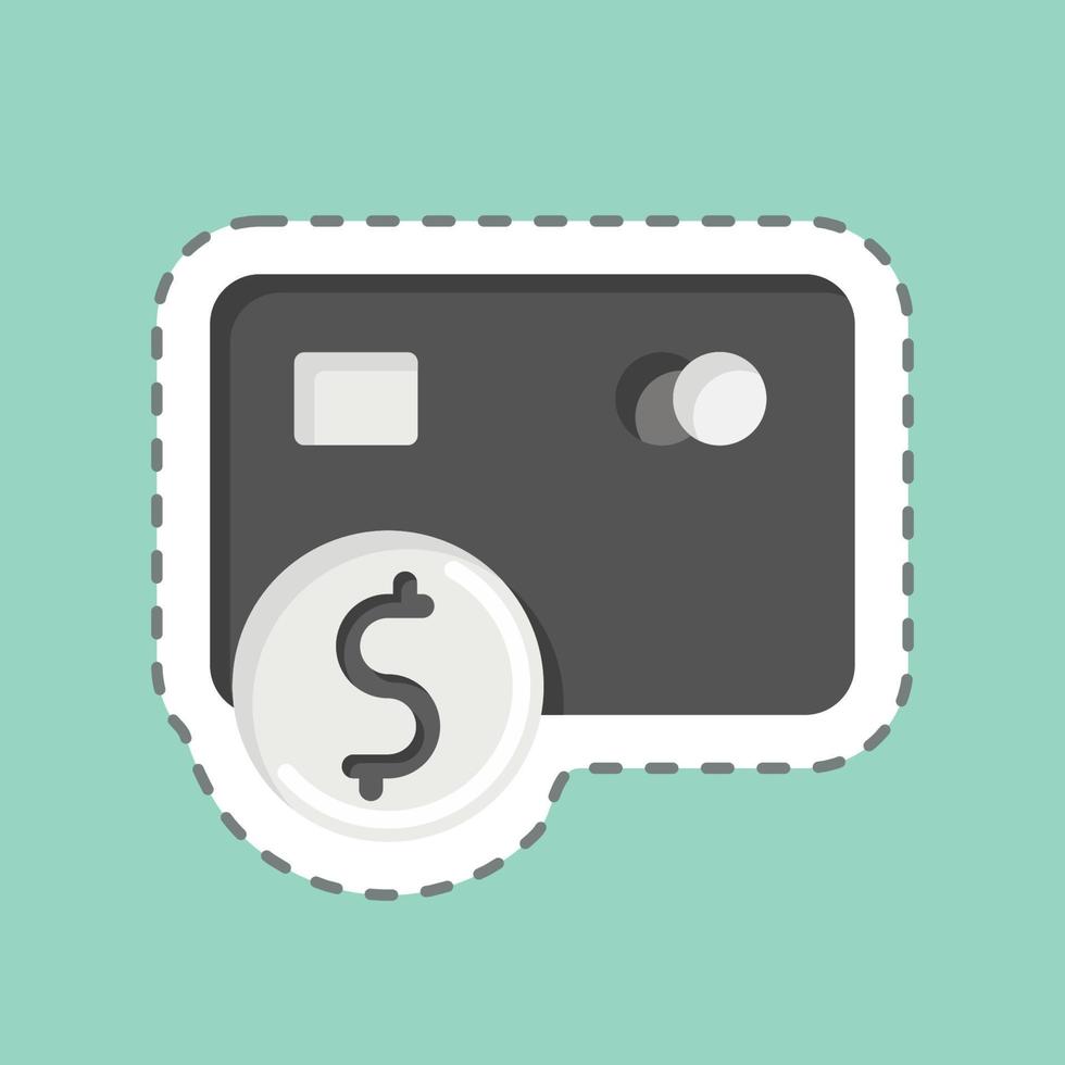 Sticker line cut Payment Options. related to Contactless symbol. simple design editable. simple illustration vector