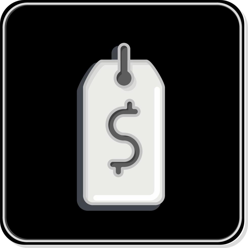 Icon Price Tag. related to Contactless symbol. Glossy Style. simple design editable. simple illustration vector